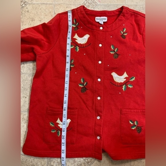 Women’s Breckenridge Red Snap Holiday Shirt Petite XL - Picture 6 of 8